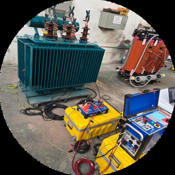 Transformer testing equipment on site