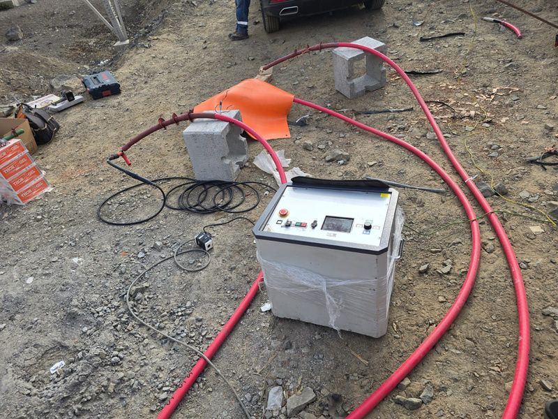 VLF cable test set up in the field